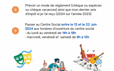 /!\ Début des réinscriptions aux activités le mercredi 12 juin 2024