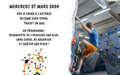 Sortie familles Escalade / Mercredi 27 mars 2024